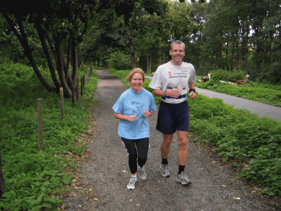Annet en André in voorbereiding op de NYC Marathon