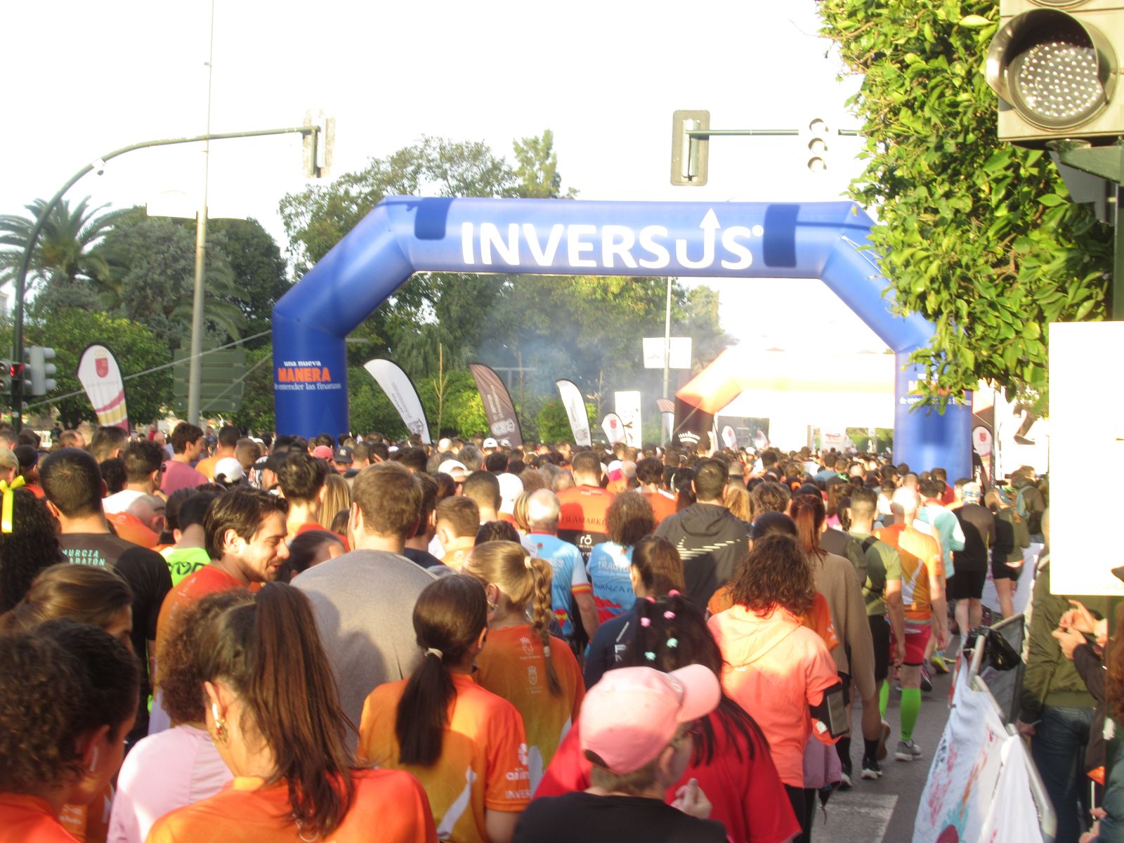 De start van de 10 KM.