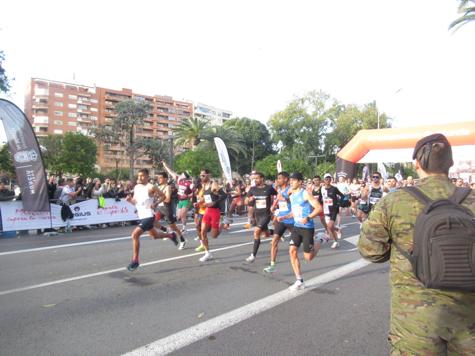Start van de marathon/halve marathon.