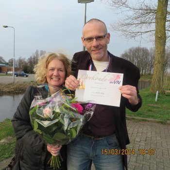 André in het zonnetje gezet.